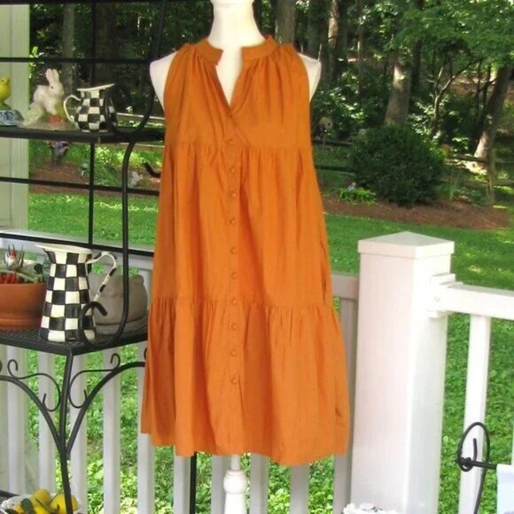 Olivia James The Label Ro sleeveless dress with pockets cotton Small luxury - Picture 3 of 7